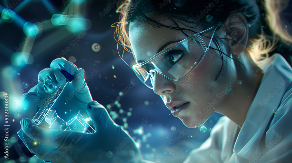 A 3D Young Girl With Science Design Safer Products. A 3D Young Girl With Science Design Safer Products.