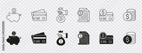 "Versatile finance business icons collection for modern financial and corporate designs."