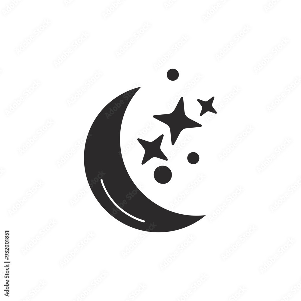 Space icon silhouette. Vector illustration Space icon silhouette. Vector illustration