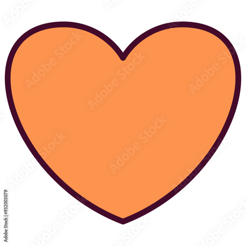 Heart Outline Color Icon