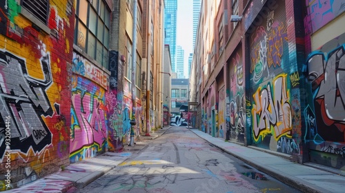 Wallpaper Mural Graffiti Alleyway in a City Torontodigital.ca