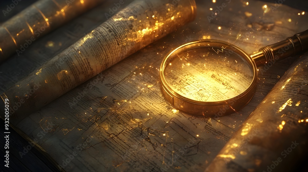Enchanted Financial Insights Revealed through Magnifying Mystical Parchment Scrolls Enchanted Financial Insights Revealed through Magnifying Mystical Parchment Scrolls