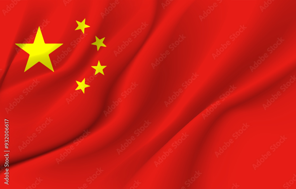 flag of china with gradient mesh concept flag of china with gradient mesh concept
