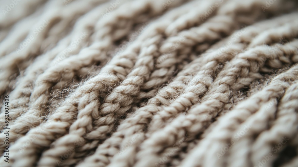 A macro shot of a knitted fabric, showing the detailed weave and cozy texture, ideal for winter-themed visuals. A macro shot of a knitted fabric, showing the detailed weave and cozy texture, ideal for winter-themed visuals.