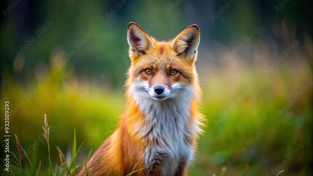 Fototapeta premium Majestic red fox in the wild , wildlife, predatory, predator, cunning, fur, mammal, outdoors, nature, forest, red