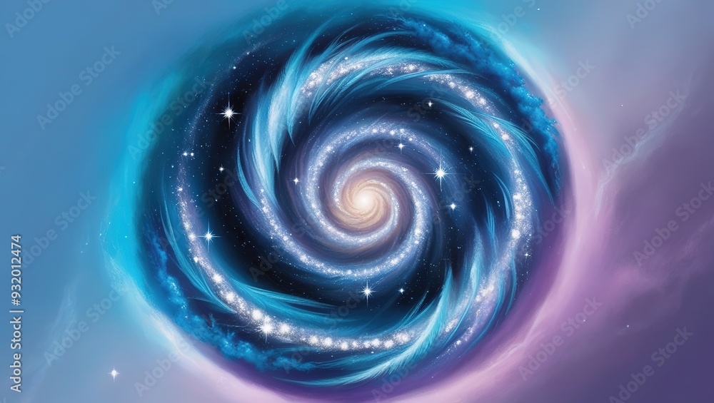 Abstract Blue and Purple Galaxy Swirl Abstract Blue and Purple Galaxy Swirl
