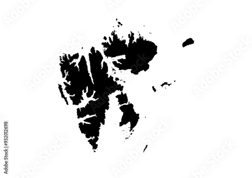 Svalbard Spitzbergen Vector Map