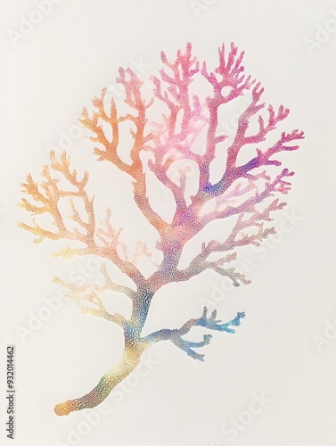 Delicate Coral Underwater   Intricate Branching Forms in Crisp Hyper Detailed Clarity photo