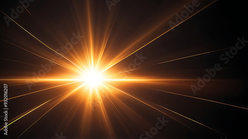 Flare light, effects sunlight, lens flare, light leaks, warm sun rays light effects, overlays or golden flare isolated on black background. effect, sunlight, ray, glow, bright, shine, sun. ai