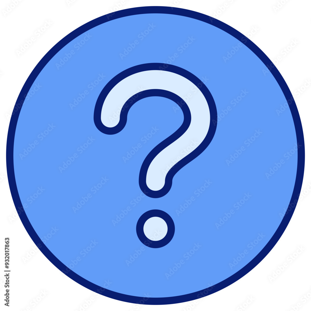 Help Blue Color Icon Help Blue Color Icon