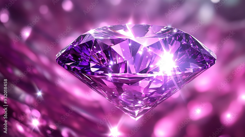 Radiant Jewel on Vibrant Magenta and Violet Background Radiant Jewel on Vibrant Magenta and Violet Background