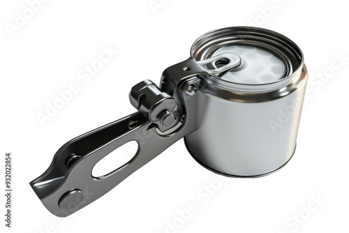 Electric can opener in action Isolated On Transparent Background