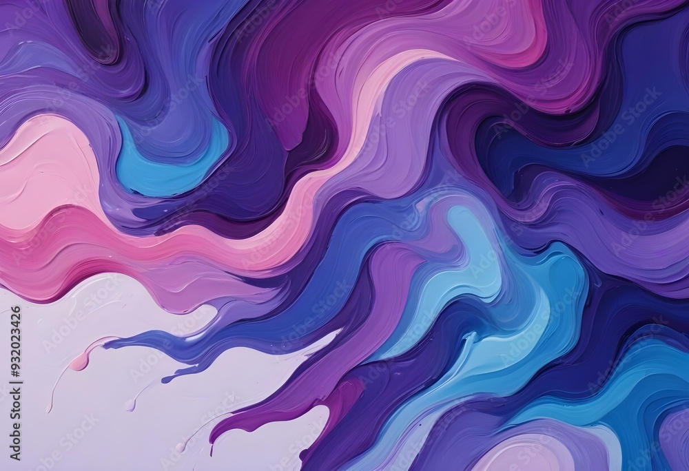 Vibrant Oil Paint Texture with Dynamic Brushstrokes and Colorful Palette. Violet Purple Pink Blue. Vibrant Oil Paint Texture with Dynamic Brushstrokes and Colorful Palette. Violet Purple Pink Blue.