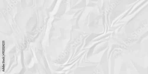 Empty Old paper craft Close up texture of white cardboard crumple on a creased recycle white craft paper texture background. grunge wrinkle old paper.