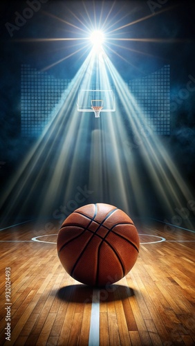 basketball hoop and ball