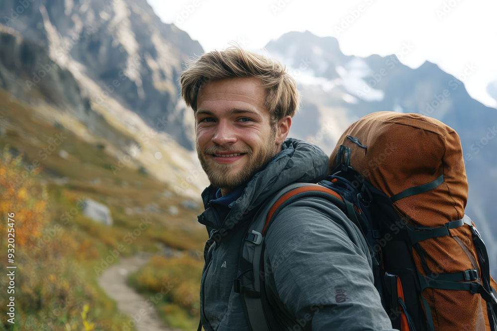 Embracing Adventure: A Young Traveler's Joy in the Majestic Mountains and Nature's Beauty Around Him. Embracing Adventure: A Young Traveler's Joy in the Majestic Mountains and Nature's Beauty Around Him.