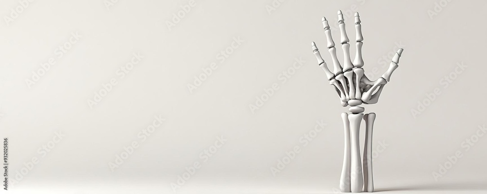 Gothic skeletal hand, emerging from ground, 3D illustration Gothic skeletal hand, emerging from ground, 3D illustration