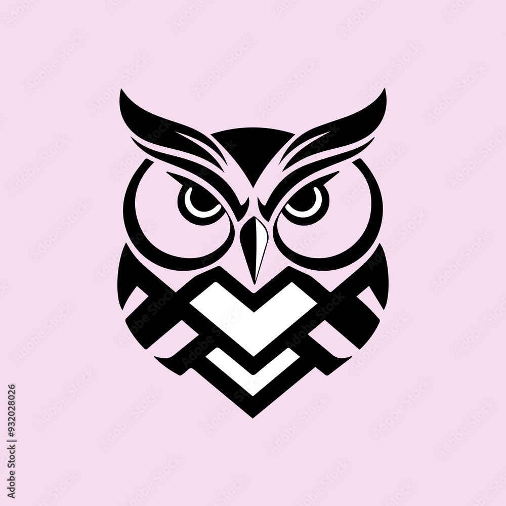 Obraz premium owl with heart