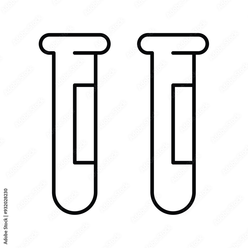 test tube line icon with white background vector stock illustration test tube line icon with white background vector stock illustration