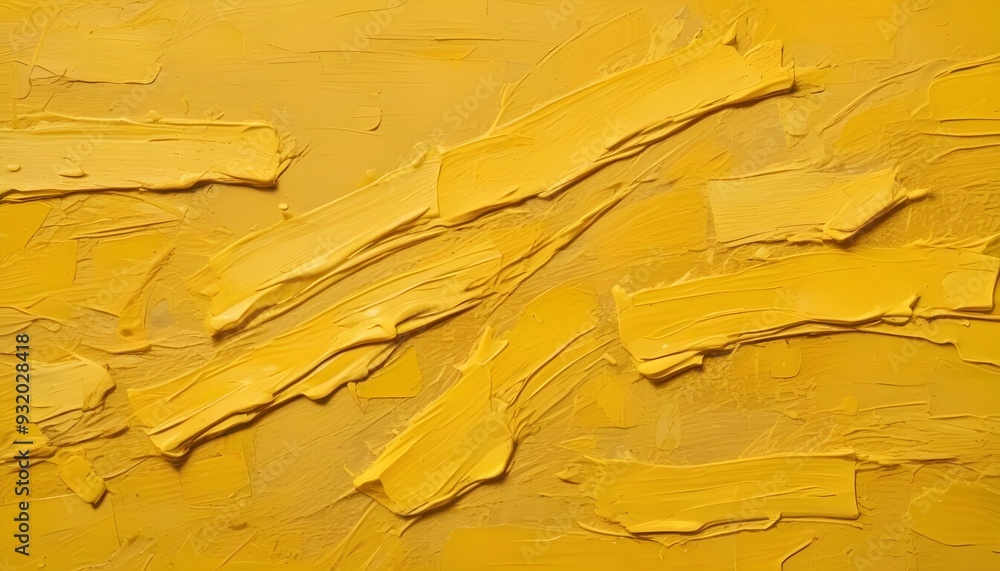 Abstract and Dynamic Yellow Oil Paint Texture with Bold Brushstrokes and Rich Depth. Abstract and Dynamic Yellow Oil Paint Texture with Bold Brushstrokes and Rich Depth.