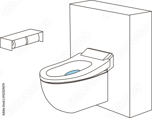 清潔なトイレのイラスト