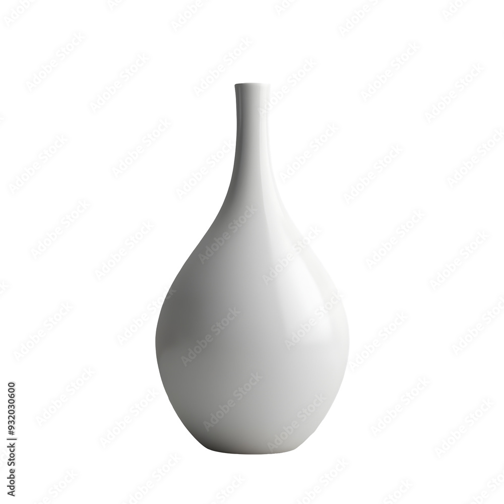 Modern Minimalist Ceramic Vase Displayed on Plain White background transparent png Modern Minimalist Ceramic Vase Displayed on Plain White background transparent png