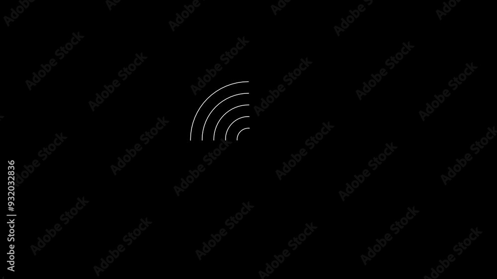 Wireless signal icon, Wifi icon animated, Radio wave signal, white color Wireless signal icon, Wifi icon animated, Radio wave signal, white color