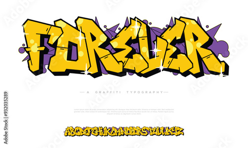 Combining vibrant gradient hues with spray paint effects, this graffiti font exudes a bold, rebellious style that captures the spontaneous energy of street graffiti.