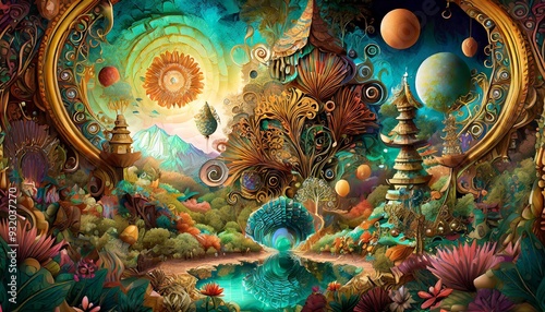 Wallpaper Mural fantasy landscape Torontodigital.ca