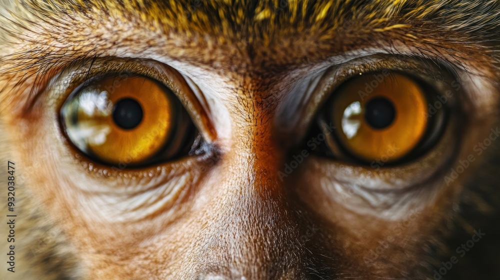 Close-up of a monkey's eyes Close-up of a monkey's eyes