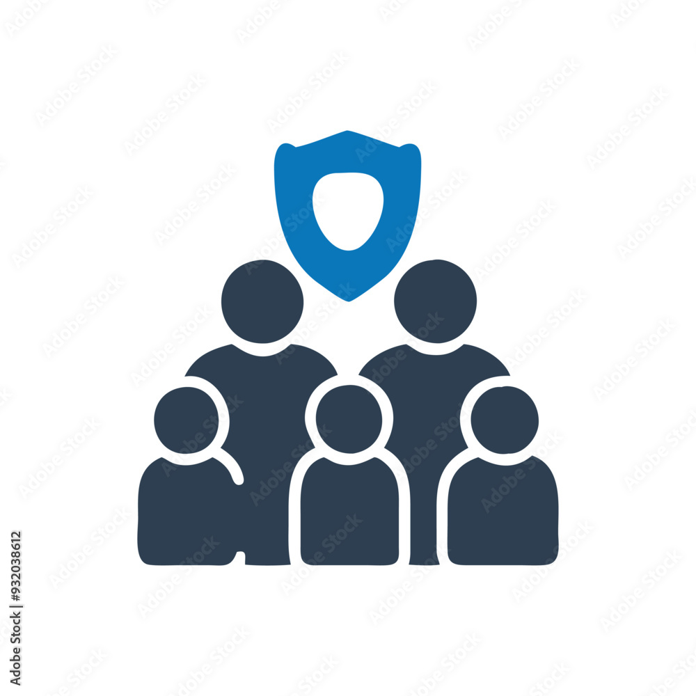Family Security Protection Vector Icon Family Security Protection Vector Icon