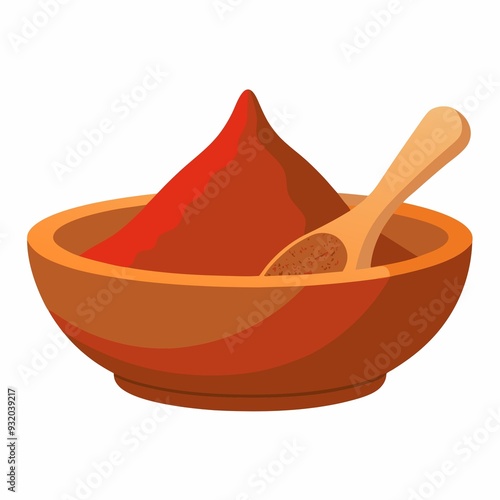 Dried and Ground Paprika Powder in a Wooden Bowl Perfect for Culinary Uses and Spices in Cooking