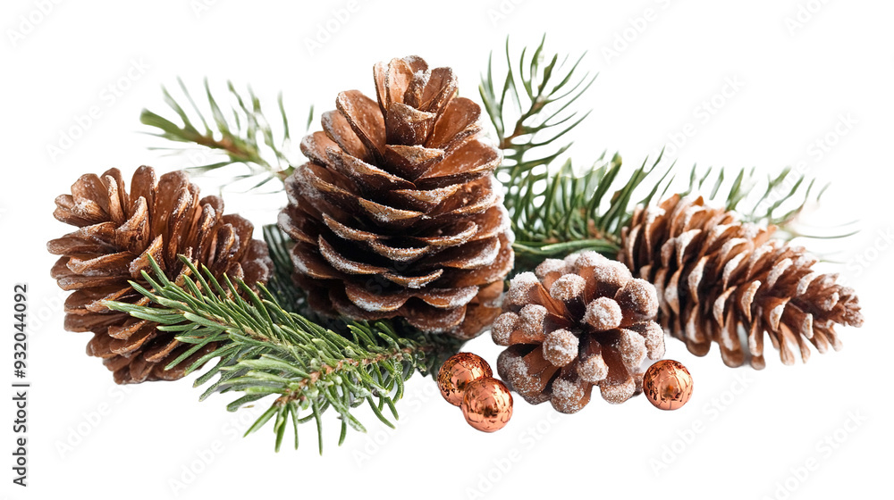 Cones and christmas tree on transparent background, png Cones and christmas tree on transparent background, png
