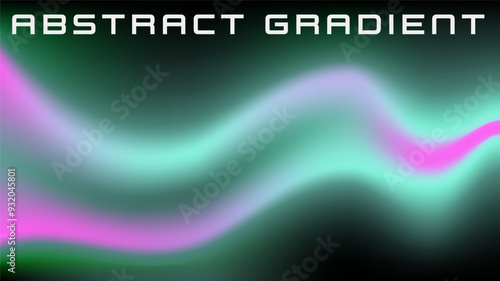 Abstract gradiant mesh background green pink wavy gradient wallpaper vibrant aurora backdrop for poster 