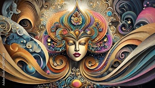 Wallpaper Mural background with ornament Torontodigital.ca