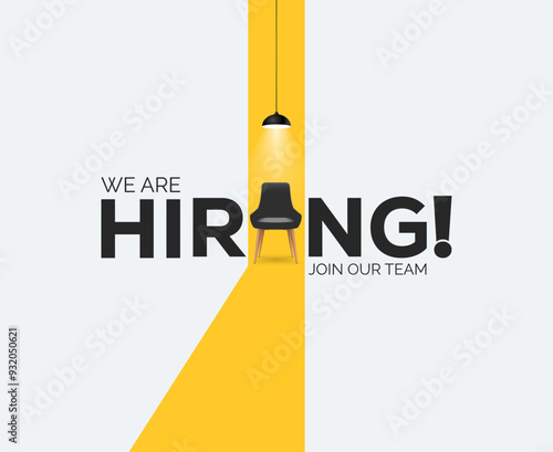 We are hiring. we're hiring creative concept. Hiring creative work. open vacancy design, Hiring social media poster design.