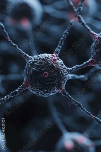 Environmental regulation of immune pathways, abstract genetic connections, 3D illustration photo