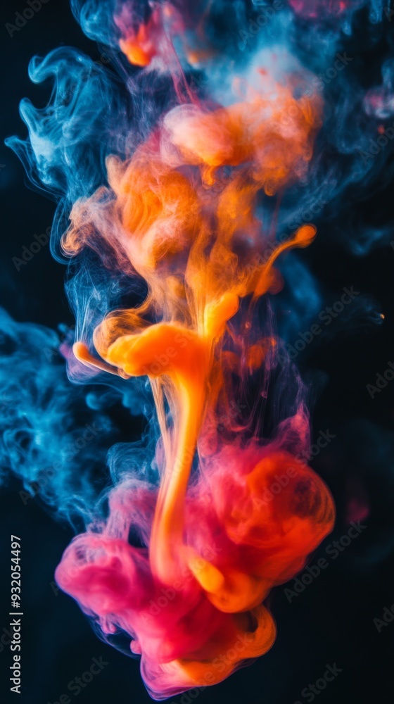 Colorful ink in water creating vibrant abstract Colorful ink in water creating vibrant abstract