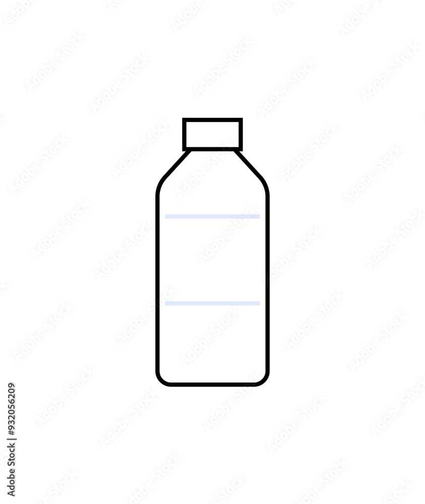 Simple bottle icon in black and white, representing water, beverages, and sustainability. The minimalistic design emphasizes the importance of hydration and eco-friendly practices. Simple bottle icon in black and white, representing water, beverages, and sustainability. The minimalistic design emphasizes the importance of hydration and eco-friendly practices.