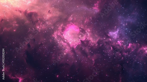 Cosmic Nebula: A Universe of Pink and Stars