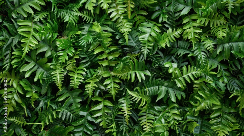 Lush Green Ferns Close Up Texture Lush Green Ferns Close Up Texture