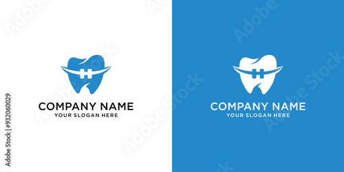 Orthodontic Dental Logo Vector Template