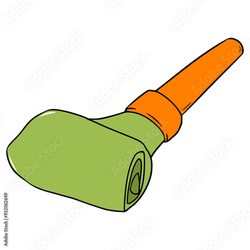 roll whistle illustration hand drawn isolated vector