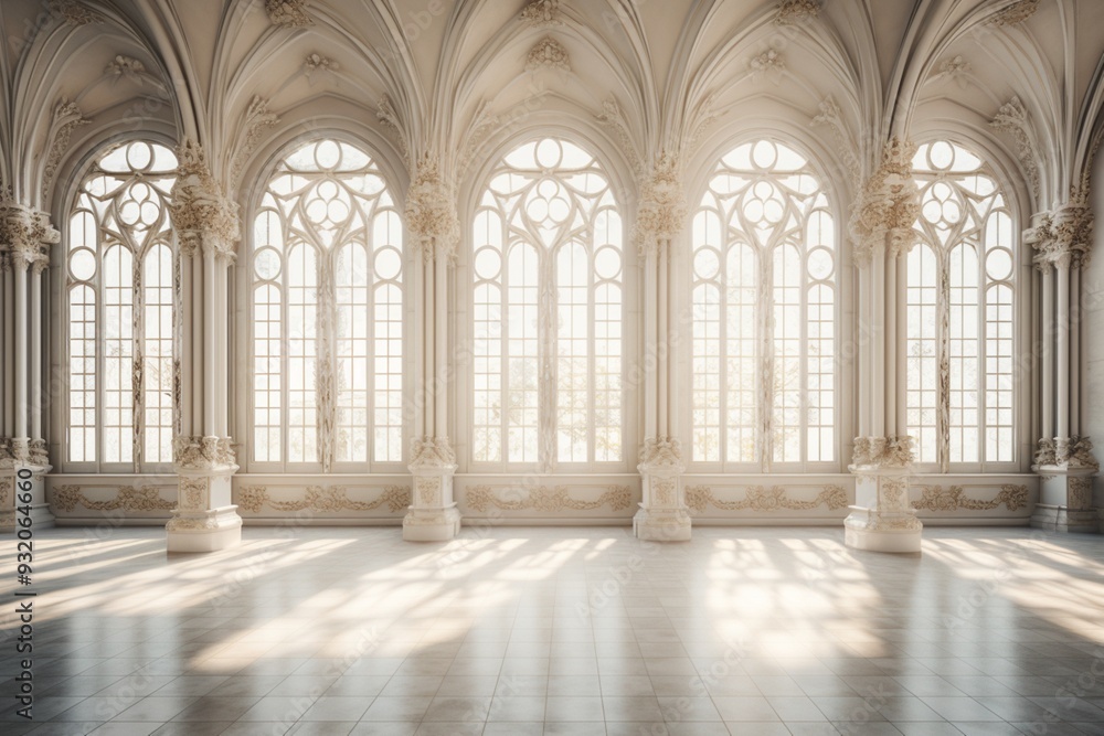 Obraz premium Grand hall with arches and pillars best design