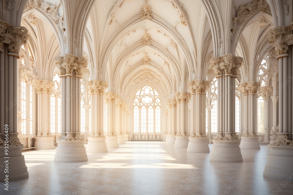 Obraz premium Grand hall with arches and pillars best design picture