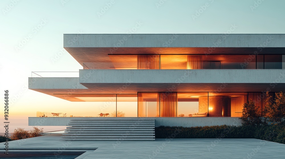 Modern Architecture at Sunset Modern Architecture at Sunset