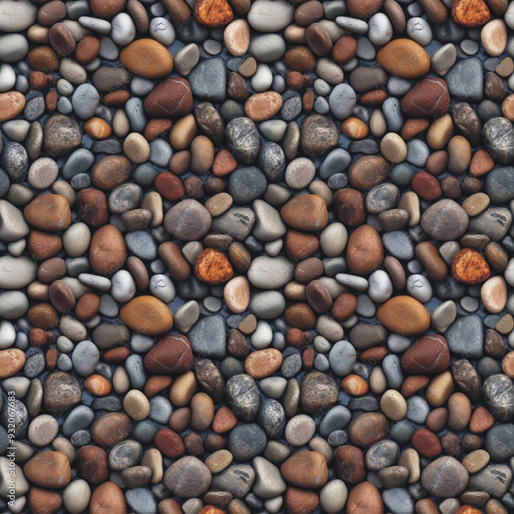 Gray brown stones pebbles seamless pattern. Coastal rocks background. Digital raster bitmap illustration. Graphic design. AI artwork. Gray brown stones pebbles seamless pattern. Coastal rocks background. Digital raster bitmap illustration. Graphic design. AI artwork.