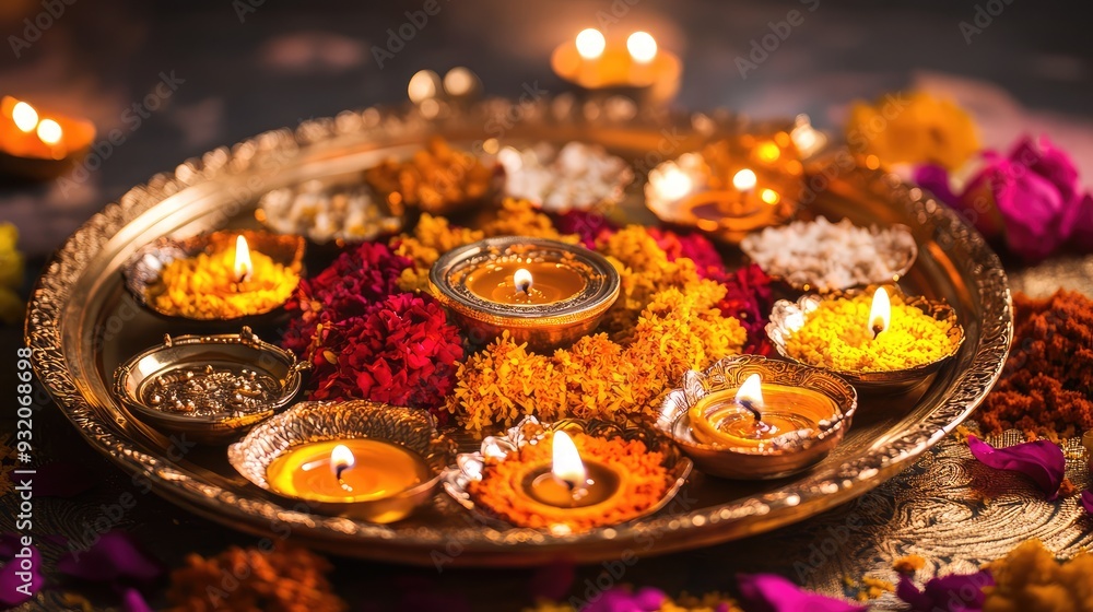 burning candles in a church