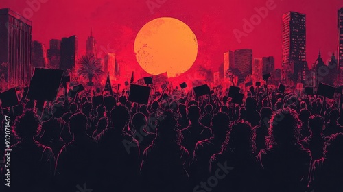 Protesters marching against injustice with powerful signs and chants