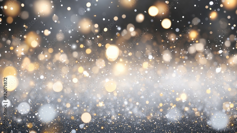 silver and golden christmas particles and sprinkles for a holiday celebration like christmas or new year. shiny white lights. wallpaper background for ads or gifts wrap and web design silver and golden christmas particles and sprinkles for a holiday celebration like christmas or new year. shiny white lights. wallpaper background for ads or gifts wrap and web design